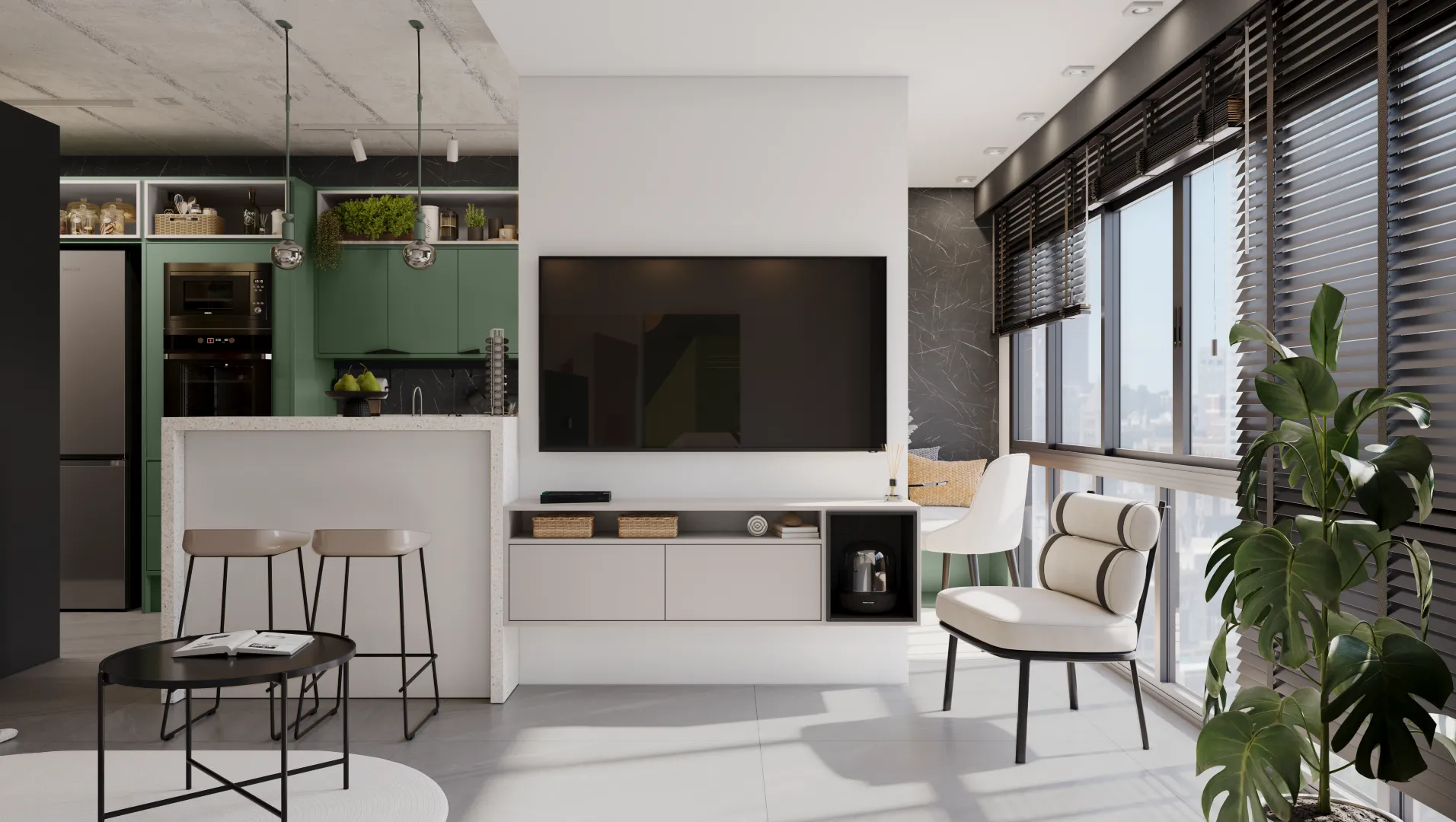 Sala e Cozinha Planejadas